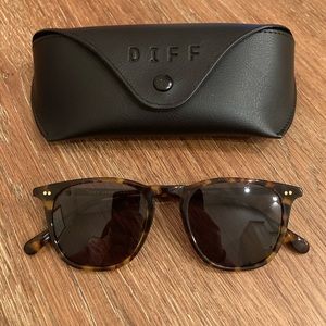DIFF Sunglasses - Maxwell - Amber Tortoise Grey Polarized - Brand New